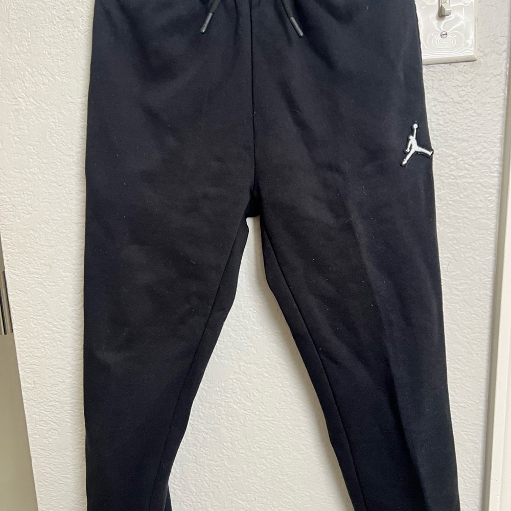 Jordan Black Sweatpants with Red Jumpman Tag